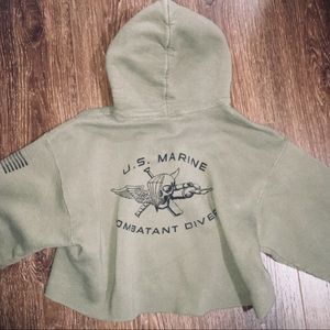 Vintage Cropped U.S. Marine Sweatshirt
